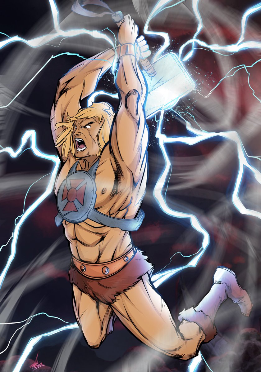 Ctrigger101's tweet image. He-man is worthy. Period. #MastersoftheUniverse #DigitalArtist #80sclassic #ComicArt #digitalart #skeletor #comicbooks #Thor #SaturdayMorningCartoons #mashups