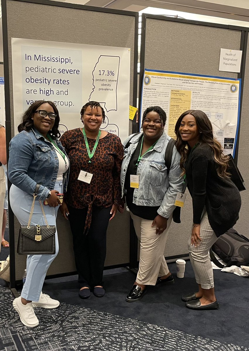 Incredibly proud of these young women and early career professionals. They are the future of population health in Mississippi. #SBM2023 #risingstars #researchthatmatters @kisakharris @rolandajbuck @Vardha_K @BowerSOPH