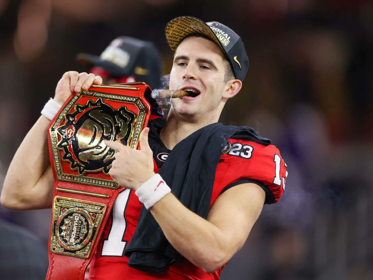 barstoolsports's tweet photo. The "Fuck Them Picks" Rams Take Stetson Bennett With Their First Of EIGHT Day 3 NFL Draft Selections https://t.co/yPe0yHAucY https://t.co/DbPxW5YRHp