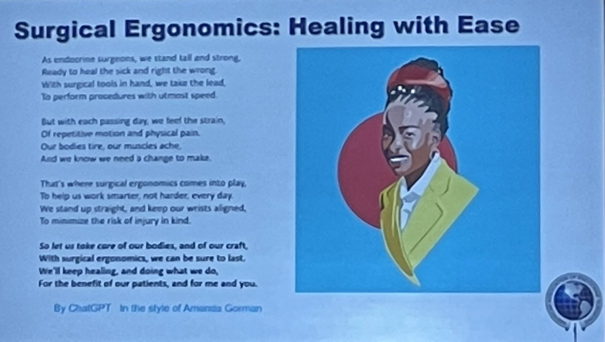 Rhea Udyavar, M.D. (@rheaudyavar) on Twitter photo #ChatGPT makes an appearance at #AAES2023–waxing poetic about surgical economics and the importance of caring for our bodies so we can continue to care for our patients. <a href="/TheAAES/">American Association of Endocrine Surgeons</a> <a href="/AndreaLMerrill/">Andrea Merrill, MD FACS</a> <a href="/GeetaLalMD/">Geeta Lal</a> #ChatGPT makes an appearance at #AAES2023–waxing poetic about surgical economics and the importance of caring for our bodies so we can continue to care for our patients. <a href="/TheAAES/">American Association of Endocrine Surgeons</a> <a href="/AndreaLMerrill/">Andrea Merrill, MD FACS</a> <a href="/GeetaLalMD/">Geeta Lal</a>