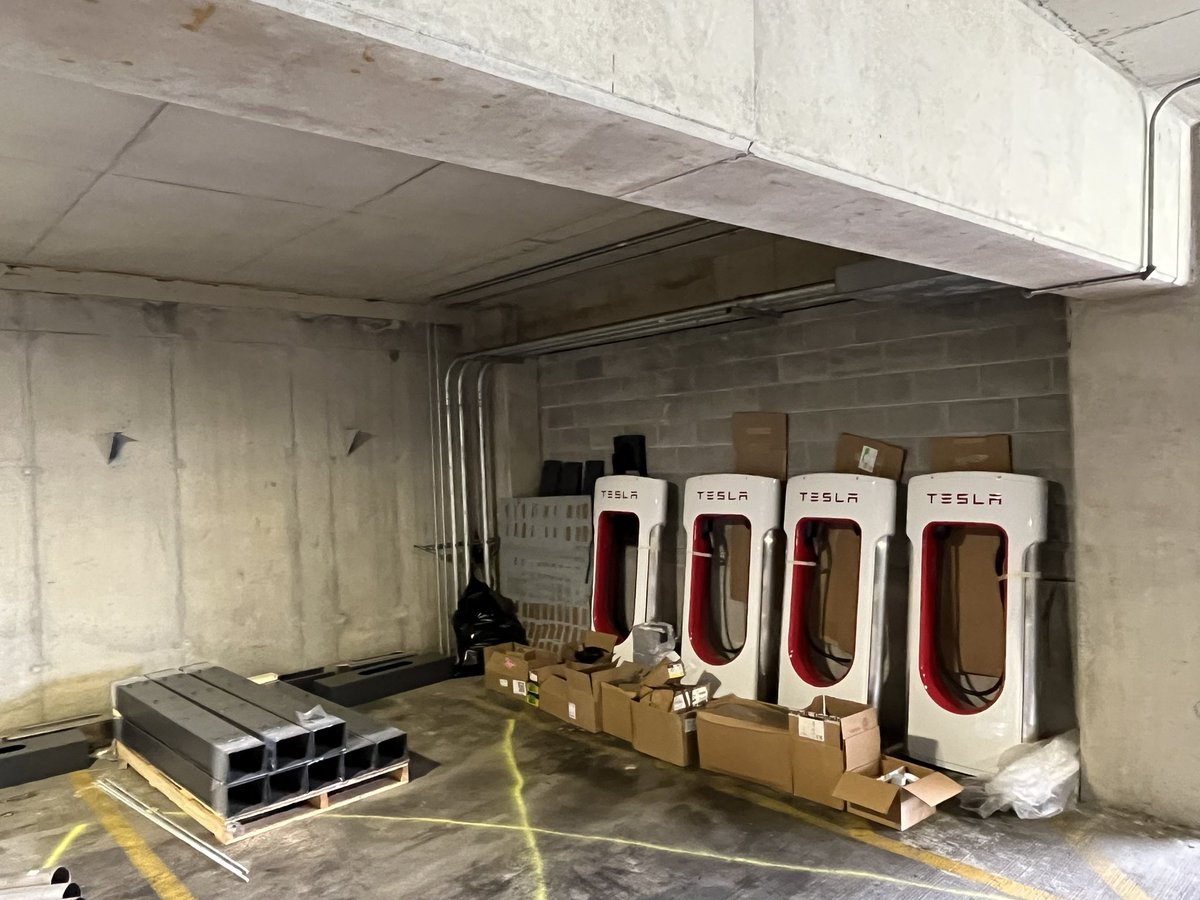 PlugInSites on Twitter "Tesla Supercharger under construction at Metro