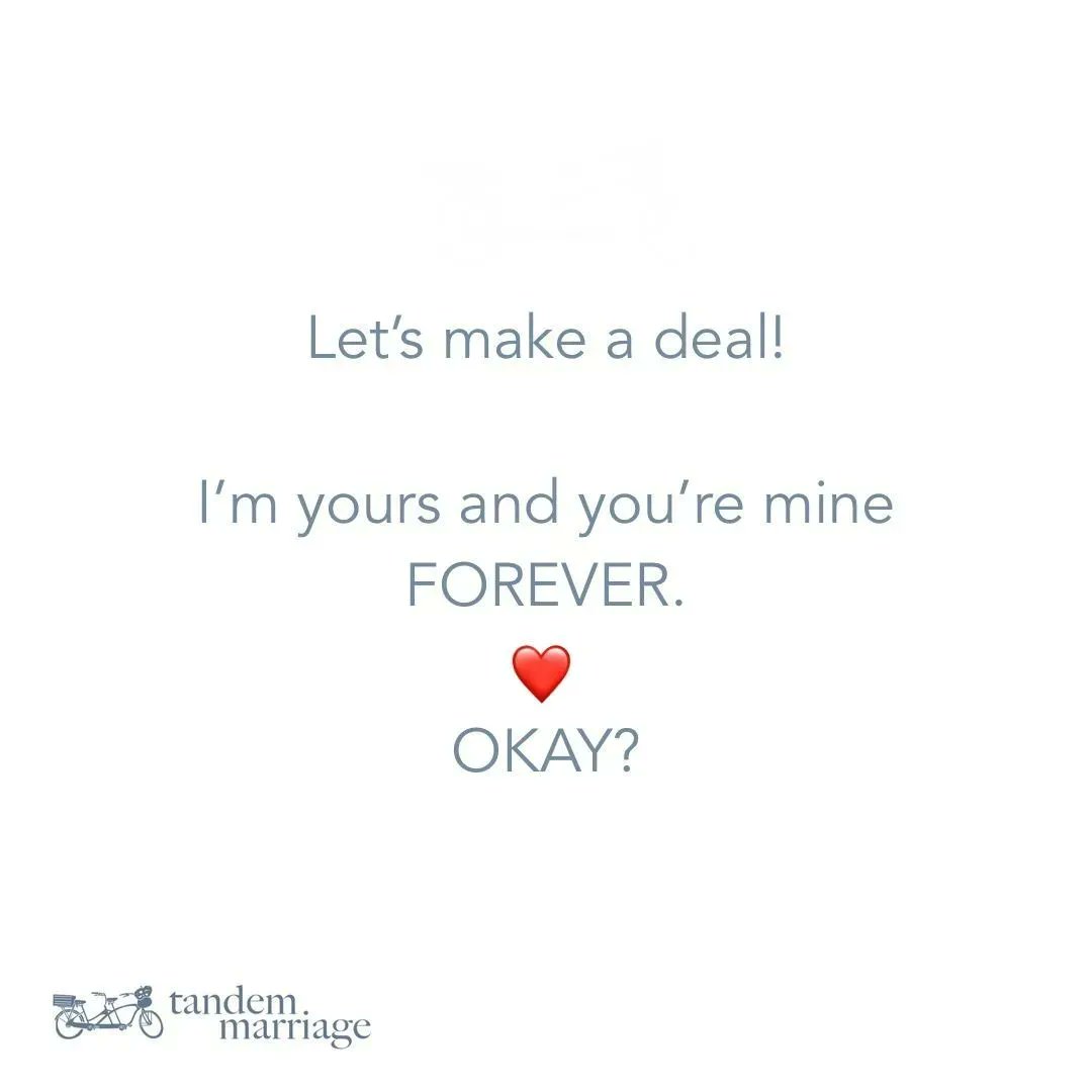 TandemMarriage's tweet image. Let’s make a deal!
I’m yours and you’re mine
FOREVER.
OKAY?
 
#TagSomeone
