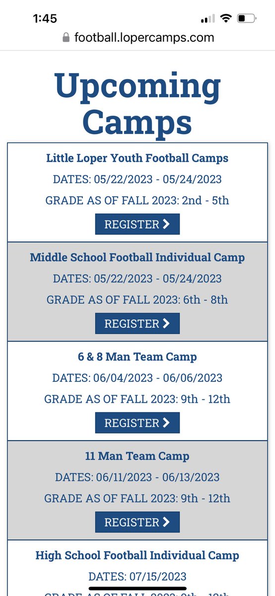 Attention Kearney and surrounding areas!  First camp coming up!  It’s May 22-24!!!! 2-5th grade and 6-8th grade!  #GetBetter 🤘