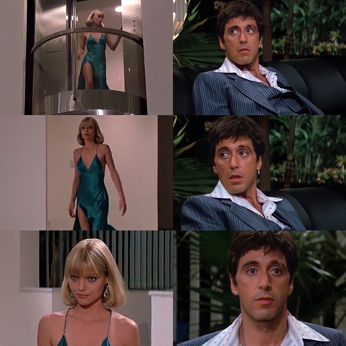 “ I like you, I liked you the first time I laid eyes on you..” 

Al Pacino and Michelle Pfeiffer in Scarface (1983)