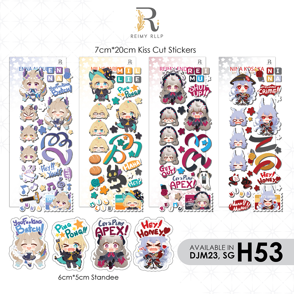 ReimyRLLP_Art's tweet photo. New Merch for next week DJM.
#stickersheet #standee #DJM23 #singapore #H53 #Reimyrllp
#エナーアート #Palouette #DrawKosaka #DrawMillie #Reimural #Endoujin #Ethyria https://t.co/hkOAEdqdGT