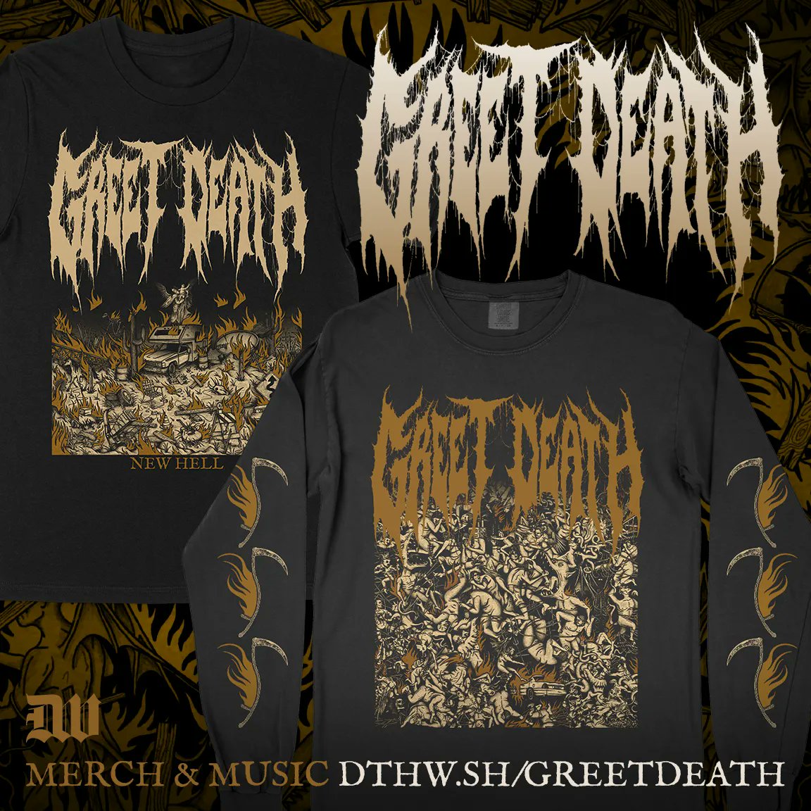 deathwishinc's tweet photo. New Greet Death apparel to go along the "New Hell" vinyl repress
Order now → https://t.co/GQCMmXruIy
#GreetDeath #NewHell #DeathwishInc https://t.co/GRCd9ssS7O