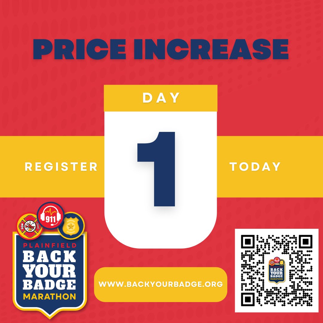 BYBMarathon's tweet photo. 🚨Price Increase🚨  Tomorrow April 30th at Midnight.

Register at https://t.co/8PdKzrOIbA to save some 💵💵

#marathon #halfmarathon #5k https://t.co/xcvzAGpfIQ