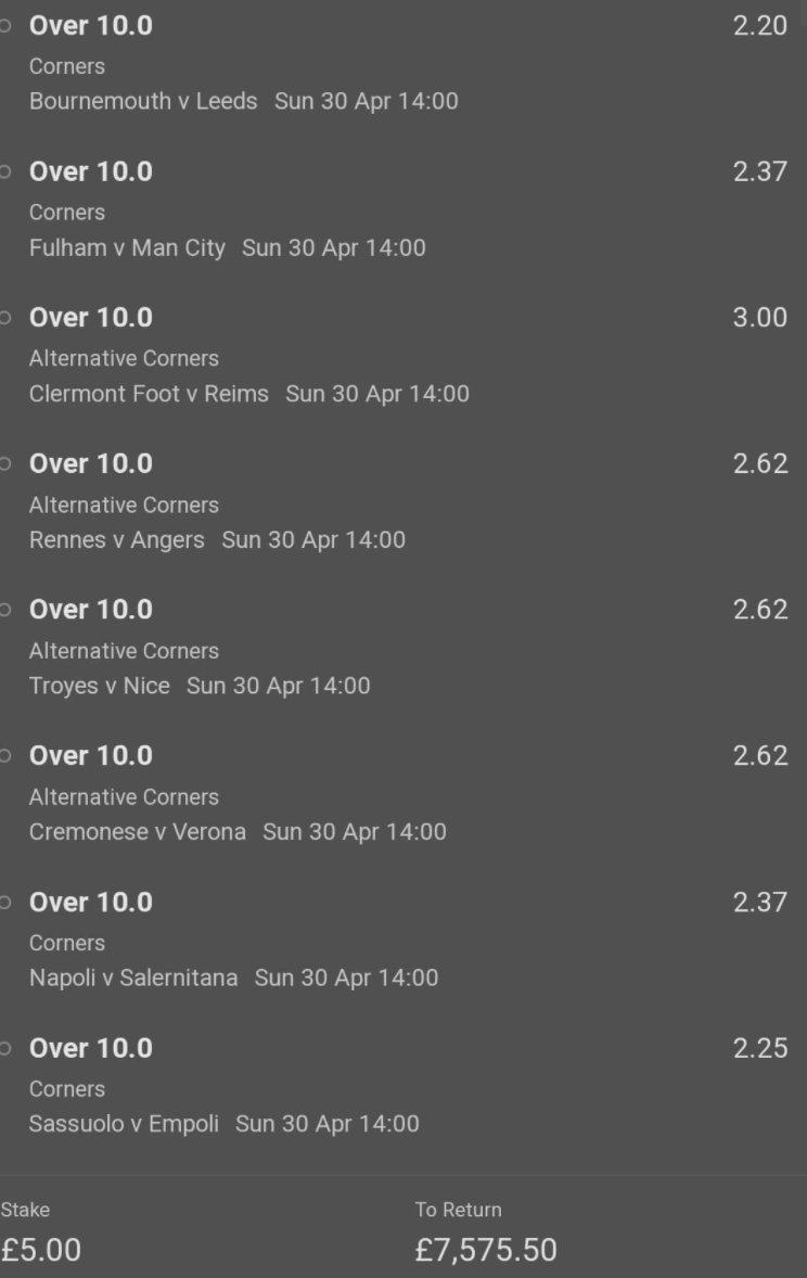 SenditLew's tweet photo. Corner Challenge - 9⃣ - 🏴󠁧󠁢󠁥󠁮󠁧󠁿🇫🇷🇮🇹⛳️
I'm Laddering these 🪜(watch your stakes peeps)
If this Monster lands I'll #Giveaway £250 to 4 people.
Just Like &amp; Retweet to enter.❤️🔃
GL if your on , SendIt!! 🤟🏻 https://t.co/841fg5w95a