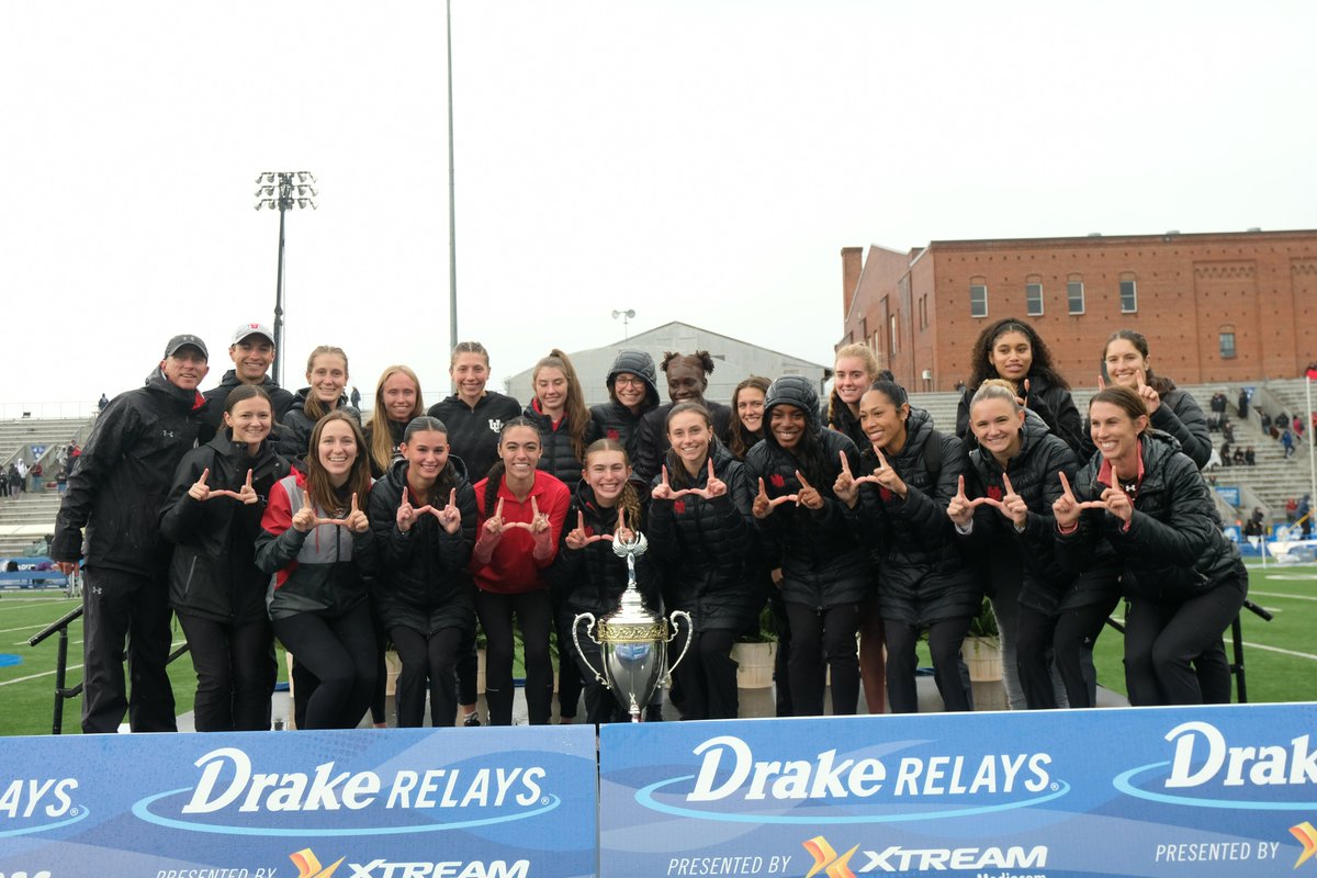 DrakeRelays's tweet photo. Congrats to @Utah_trackfield and @NUTrackandField on winning this year's Relays Cups!
#GoRelays https://t.co/1YFfHdfyH3