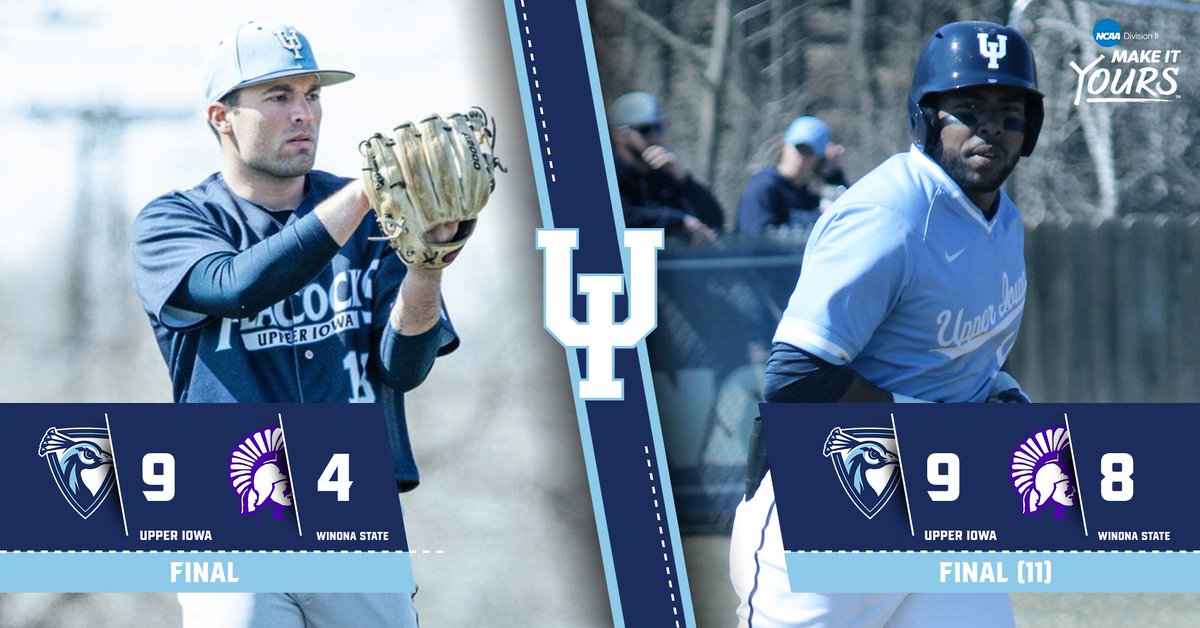 UIUPeacocks's tweet photo. FINAL: @UIUBaseball gets the sweep on Senior Day. UIU won game one 9-4 and walked off with a 9-8 win in 11 innings in game two. Leading the way was Ramer with a CG in game one and Plaz w/ the tying 2-run homer in the 9th of game 2. Series finale-Sunday at 2 #FeathersUp #NSICBase https://t.co/JYLImtdW87