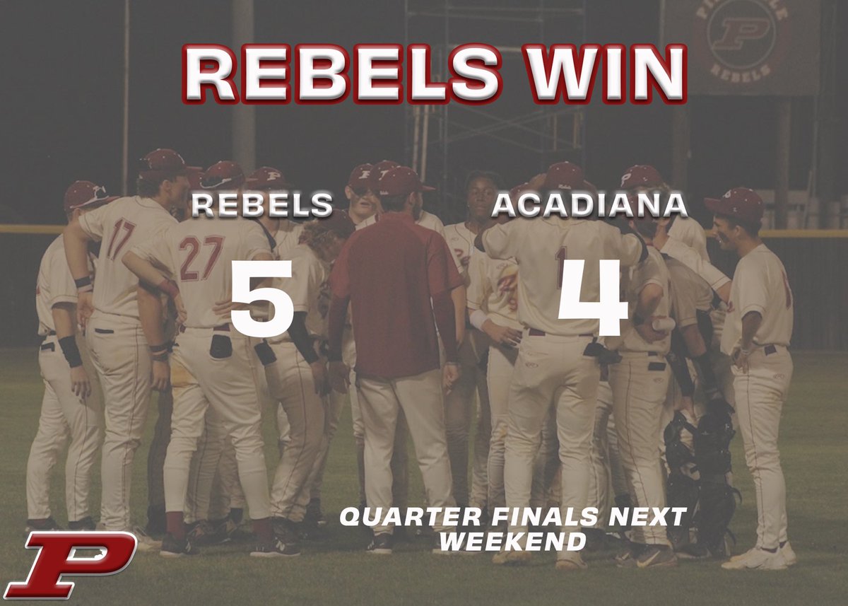 phsrebsbaseball's tweet photo. REBELS ARE HEADED TO THE QUARTER FINALS! https://t.co/rnWAi1FImu