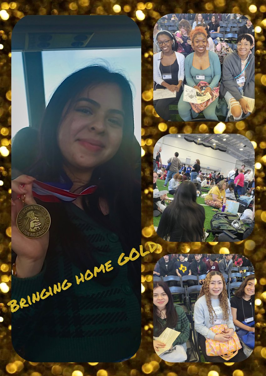 SCHS_Burd's tweet photo. State VASE Day 2! Award ceremonies, amazing classes & bringing home GOLD! ๐ฅ๐จ Congratulations to my Dalila Lara!! #StateVASE #goldmedal #schsartrocks @HumbleISD_SCHS @VisualArtHumble https://t.co/SvBHj32iWV