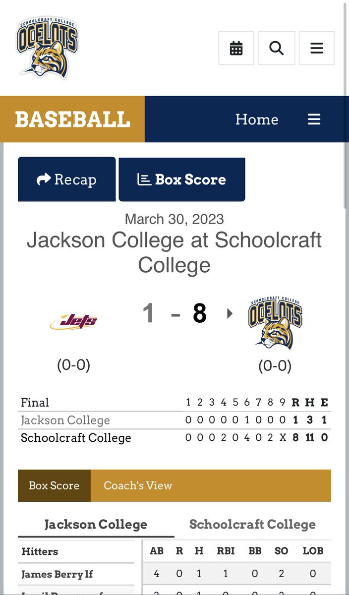 Schoolcraft College Baseball tweet media