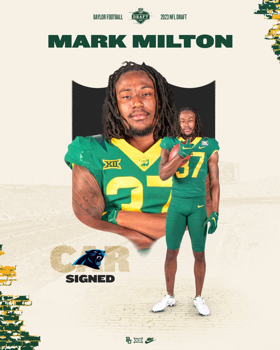 BUFootball's tweet photo. Queen City bound 👑

@mjmilton_10 has signed with the @Panthers

#SicEm | #PersonOverPlayer | #KeepPounding https://t.co/2VGBLIkJ3e