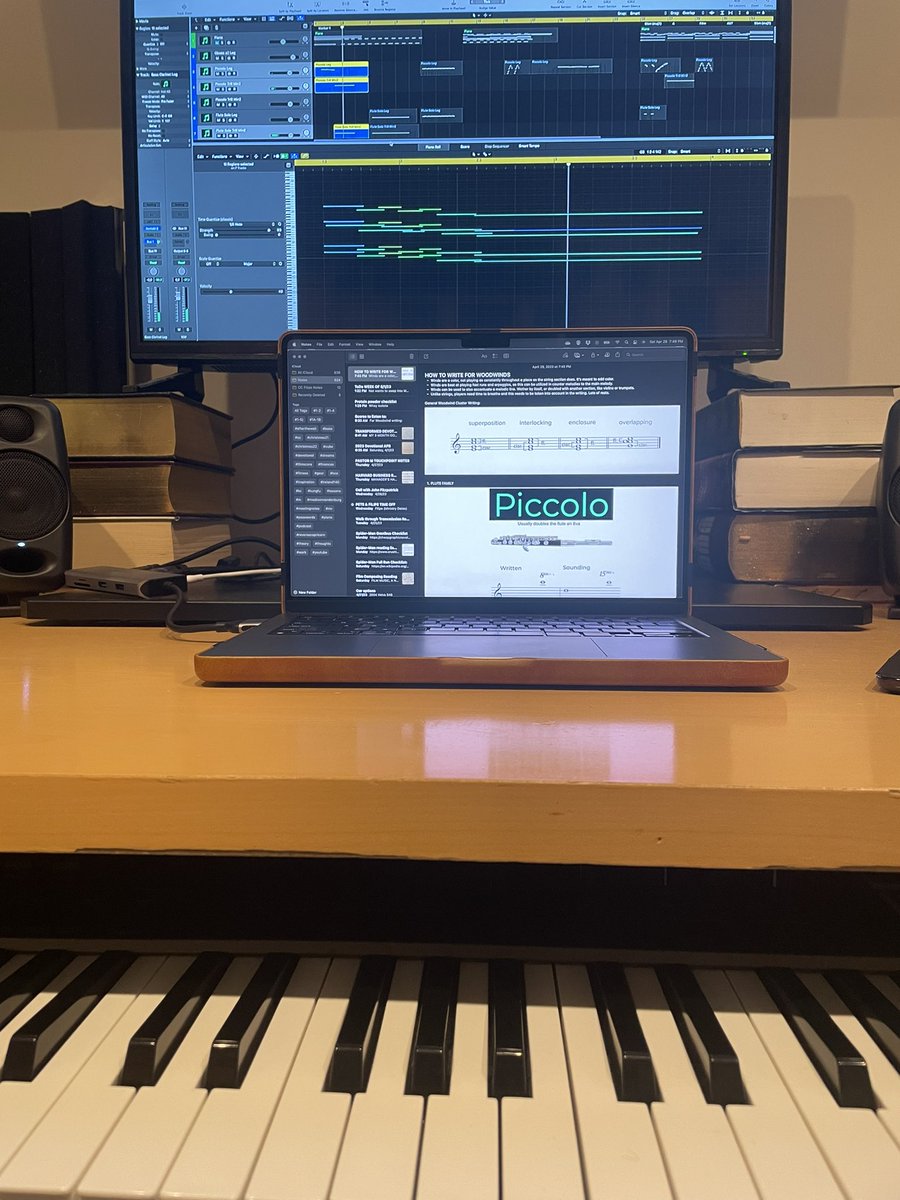 peterlpowers's tweet photo. Self-Study-Saturday! Doing a deep dive into writing for #woodwind #instruments today! #music #composer #filmscore #filmmusic #musician #film #musiccomposition #composition https://t.co/Y4cLb0RyRb