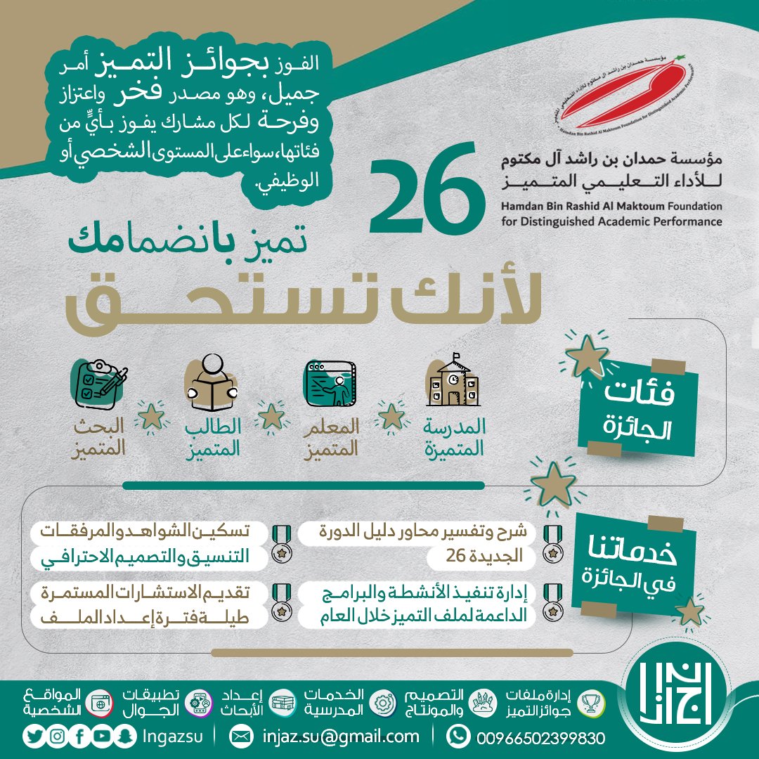 injazsu's tweet photo. لعشاق التميز !!
حمدان 26 بدورتها الجديدة
كن أحد المتميزين في الجائزة
للتواصل واتس أب
https://t.co/yCvL13ZhBV
#نظام_نور 
#عسير 
#منتصف_الفصل_الدراسي_الثالث
#تعليم_جازان 
#تعليم_الاحساء 
#تعليم_عسير 
#تعليم_جدة 
#ولي_الامر
#تعليم_نجران 
#تعليم_الخرج https://t.co/650dDRoI9s