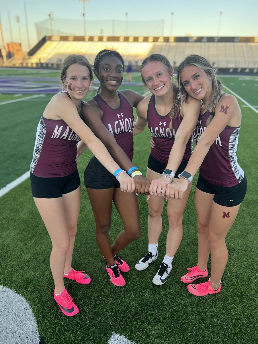 XC_Magnolia's tweet photo. What a great season for the Lady Bulldogs! Today Josie finished 4th in the region in shot put, and our girls 4x1 finished 4th in a highly contested 4x1. The Lady Bulldogs accomplished a lot this season, breaking 3 school records. Great job, ladies!

Good Luck at State Bravo https://t.co/vGqUoNvqZb