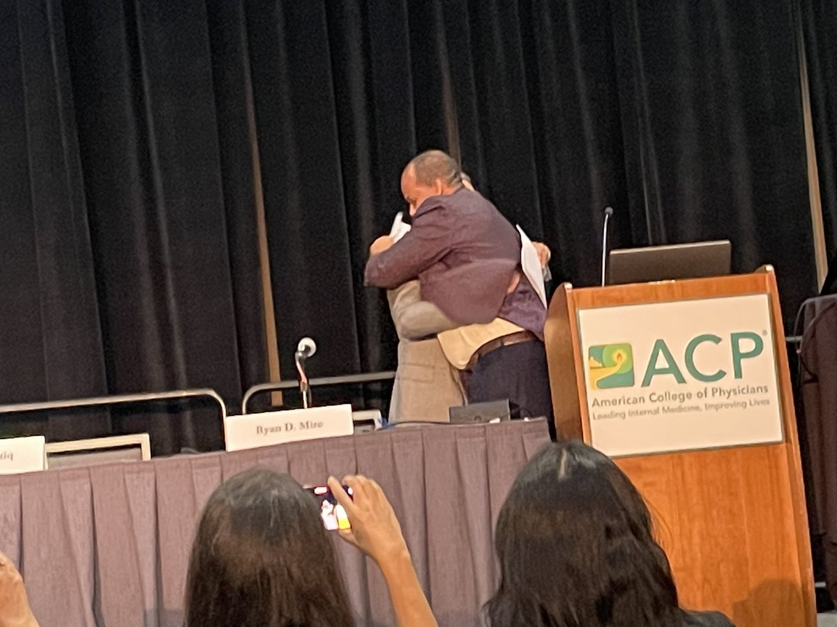Isaac_Opole's tweet photo. Changing of the guard at @ACPIMPhysicians #IM2023. One of the kindest, most dynamic and vibrant persons I have known @RyanMire1 handing over the Presidency to one of the most thoughtful, empathetic and inspiring persons I have come to know, Dr. Omar Atiq, MD. #IMProud https://t.co/naS2VfWNUh
