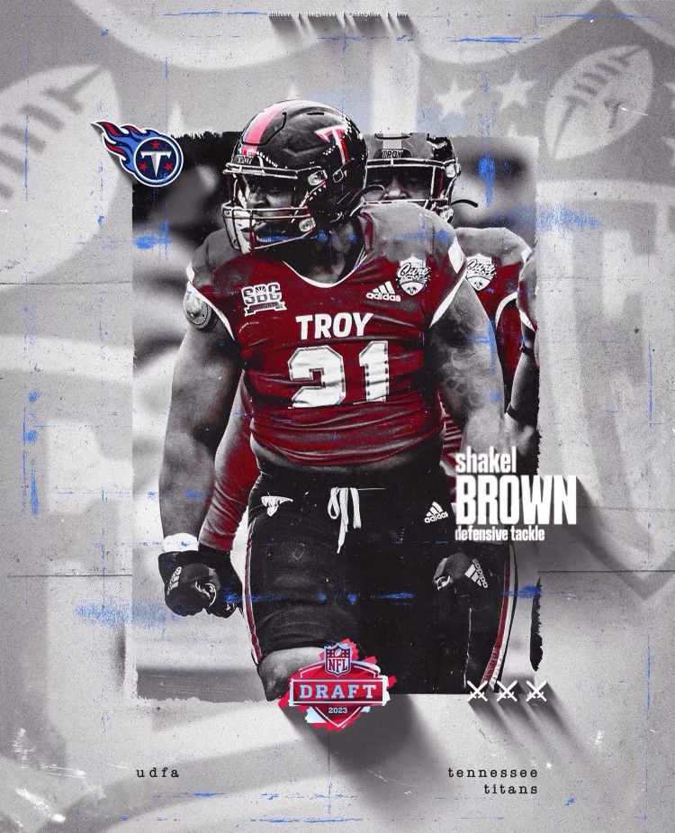 𝙏𝙝𝙚 𝙟𝙤𝙪𝙧𝙣𝙚𝙮 𝙘𝙤𝙣𝙩𝙞𝙣𝙪𝙚𝙨 Congrats to Shakel Brown for signing with the Titans as a free agent! #RiseToBuild | #OneTROY 🏈⚔️