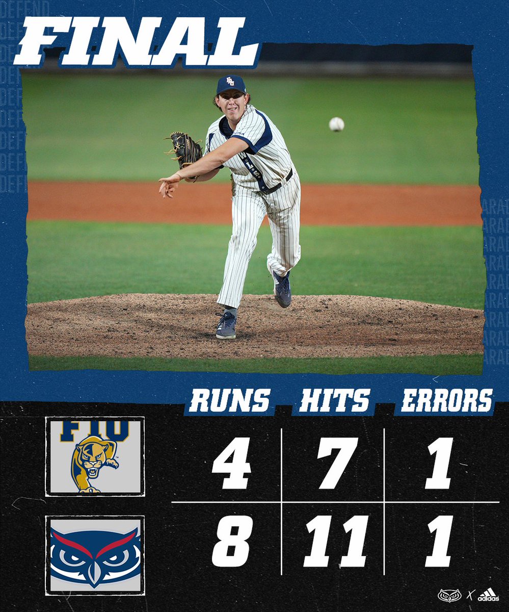 FAUBaseball's tweet photo. A 2-run HR by @christiannnn_9 in the 6th gave us the lead and we never looked back... 5 dominant innings from Hunter Cooley in relief to finish it off! #WinningInParadise https://t.co/mIfm1vPJqd