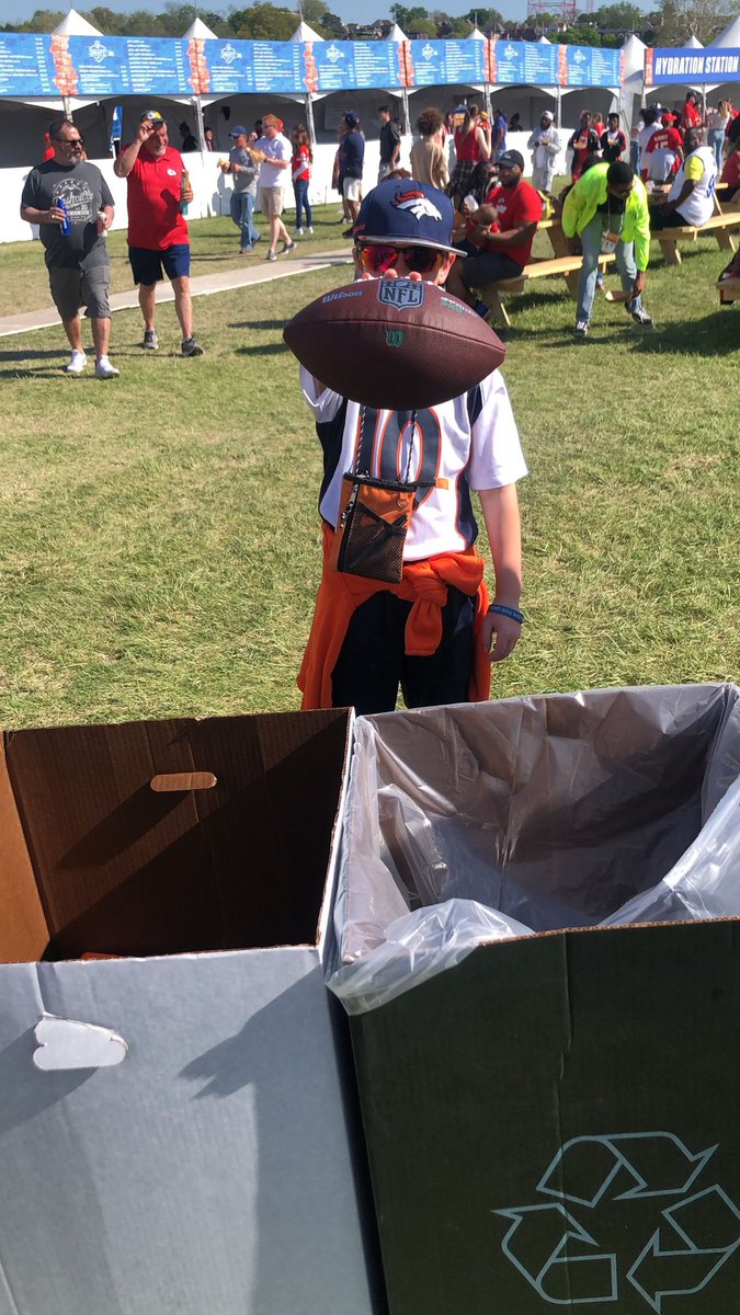 Jackson received a Wilson Gen Green football at the NFL Draft for being a recycling champion @WilsonFootball