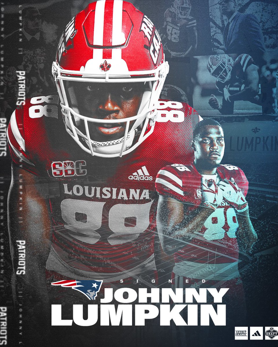 Signed. Sealed. Delivered.✍️

𝓙𝓸𝓱𝓷𝓷𝔂 𝓛𝓾𝓶𝓹𝓴𝓲𝓷 is signing with the <a href="/Patriots/">New England Patriots</a>!

#cULture | #ProCajuns