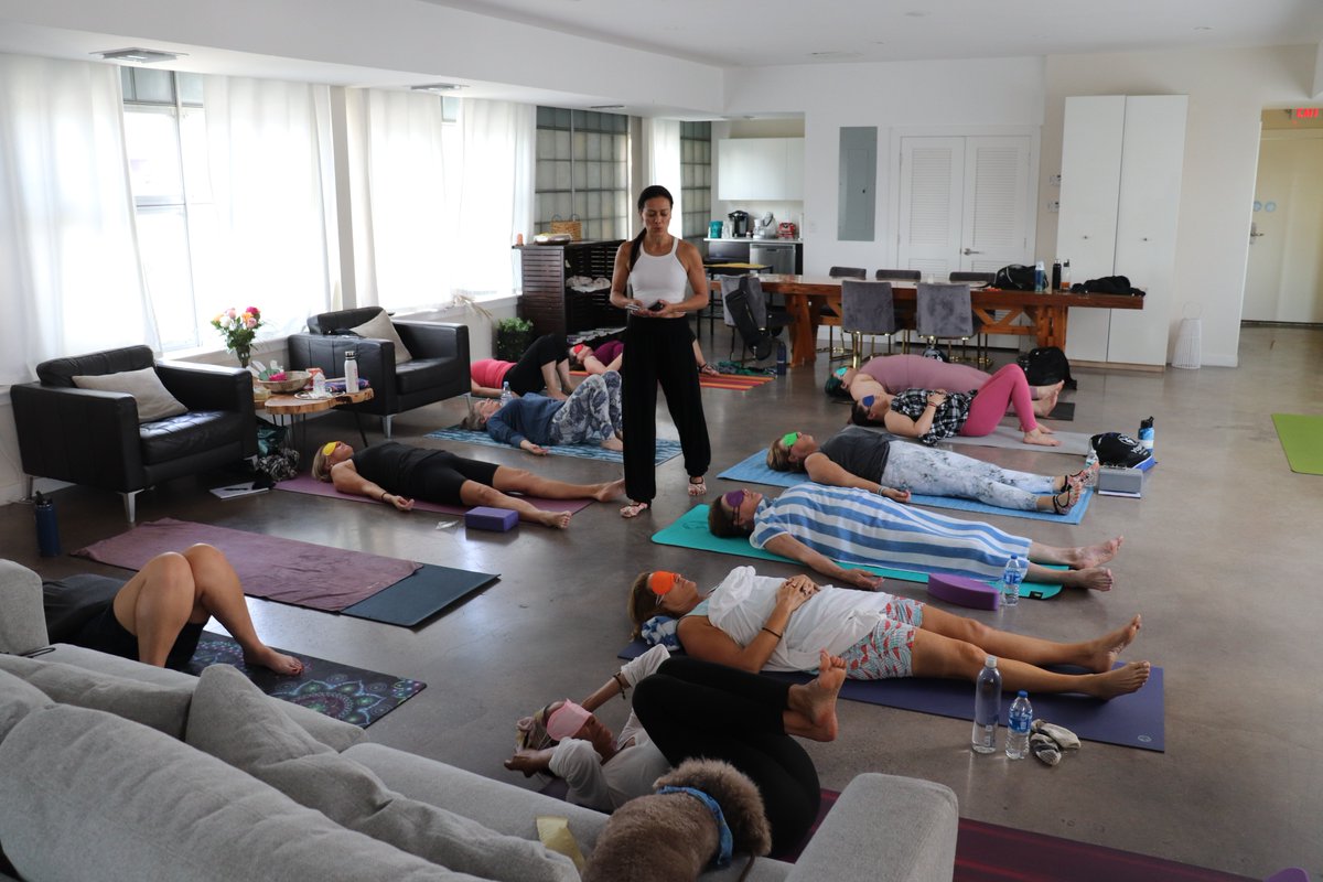 YogaFitInc's tweet photo. Reset, Recharge, Regenerate!

Our 2023 YogaFit Retreat is underway! Participants received an amazing swag bag upon arrival, and spent their Friday evening with a copal ceremony, and a yoga practice with tuning forks.

#iamyogafit #yogafitfamily #yogafitretreat2023 #copalceremony https://t.co/tEbmANvXqf