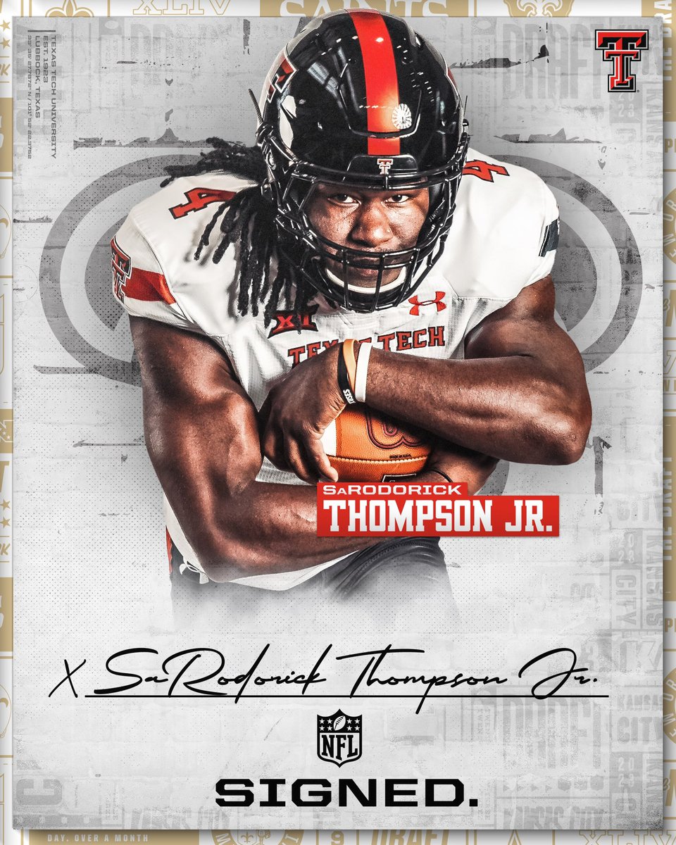 TexasTechFB's tweet image. NOLA’s getting a good one‼️ 

Congrats, @Sarodorick!