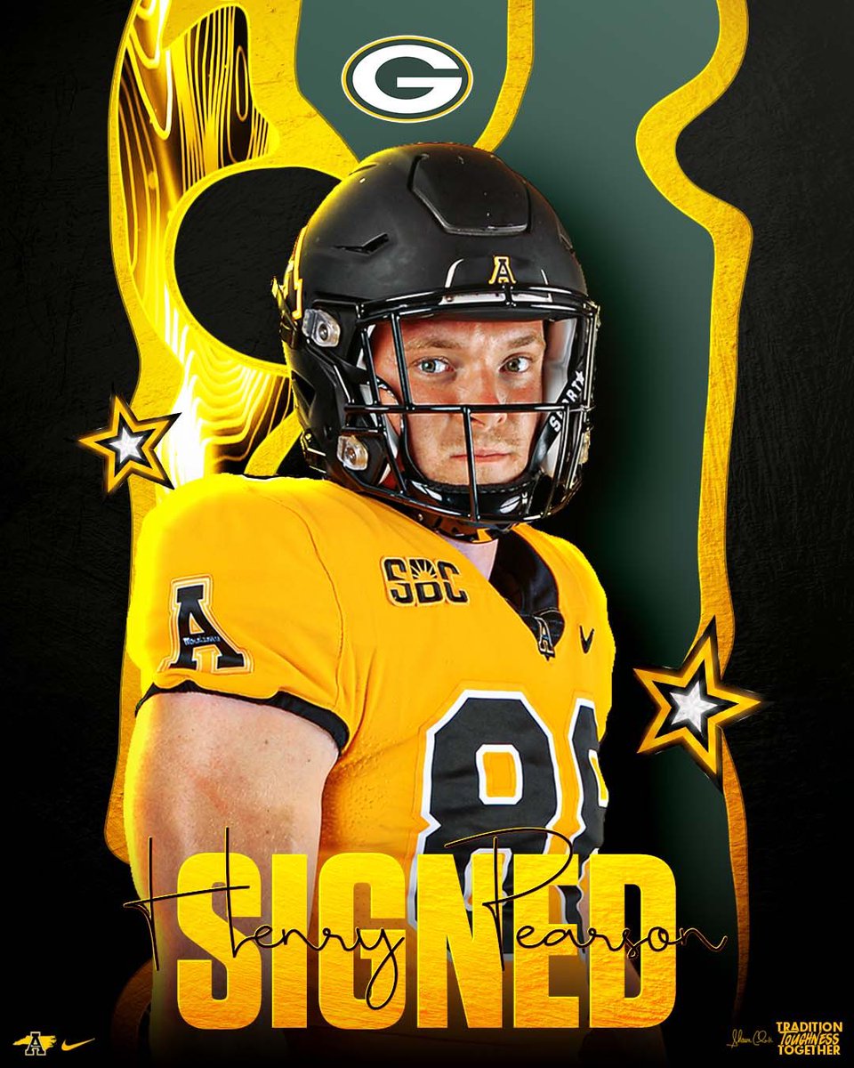 App State Football (@appstate_fb) on Twitter photo Congrats to @henrypearson87 on signing a free-agent deal with the <a href="/packers/">Green Bay Packers</a>!
#GoApp #AppStateNFL Congrats to @henrypearson87 on signing a free-agent deal with the <a href="/packers/">Green Bay Packers</a>!
#GoApp #AppStateNFL
