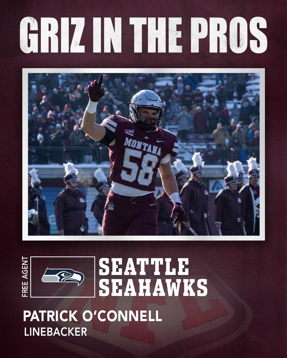 Montana Griz Football (@montanagrizfb) on Twitter photo The Kalispell native is staying in the PNW!
CONGRATS to <a href="/PattyC233/">Patrick O'Connell</a> for signing with the <a href="/Seahawks/">Seattle Seahawks</a>!
#GoGriz #NextLevelGriz #NFLDraft The Kalispell native is staying in the PNW!
CONGRATS to <a href="/PattyC233/">Patrick O'Connell</a> for signing with the <a href="/Seahawks/">Seattle Seahawks</a>!
#GoGriz #NextLevelGriz #NFLDraft