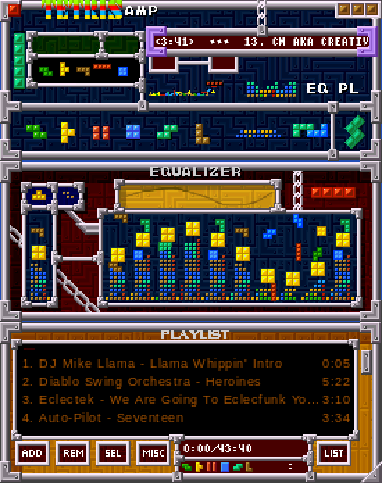 RetroTechDreams's tweet photo. Winamp Skin: TetrisAmp https://t.co/tHqB2mlqqd