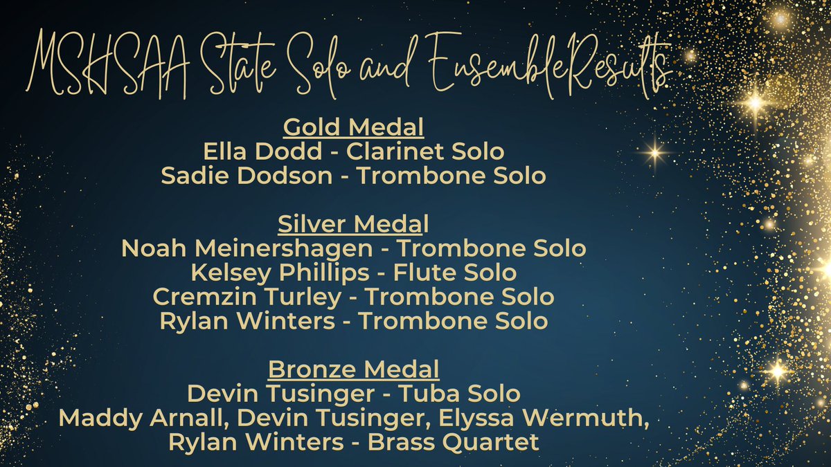 WebbCityBand's tweet photo. Congratulations to these fine musicians for their achievements at the MSHSAA State Music Festival! We are proud of you! https://t.co/jstPeQQn5e