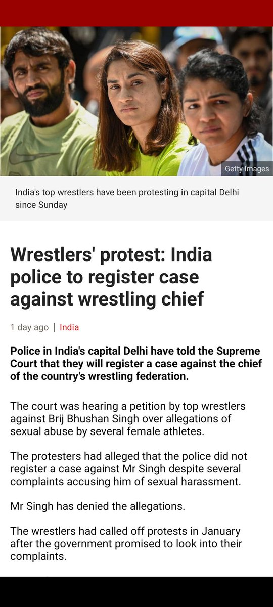 The prevalence of individuals with criminal track records, evildoers, and gangster leaders being elected to Indian parliament and other associations is deeply concerning. (1/3)
#WrestlerProtest
 #BrijBhushanSharanSingh
 #JusticeNeeded #EndCriminalization'