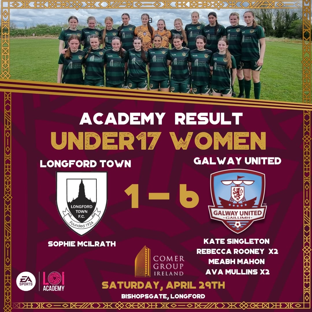 gufcacademy's tweet photo. 🚨Academy Result🚨

Our U17 Women picked up the well-deserved 3 points away to Longford with a 6-1 win today!

#ItsATribalThing https://t.co/1MDviNx7Wm