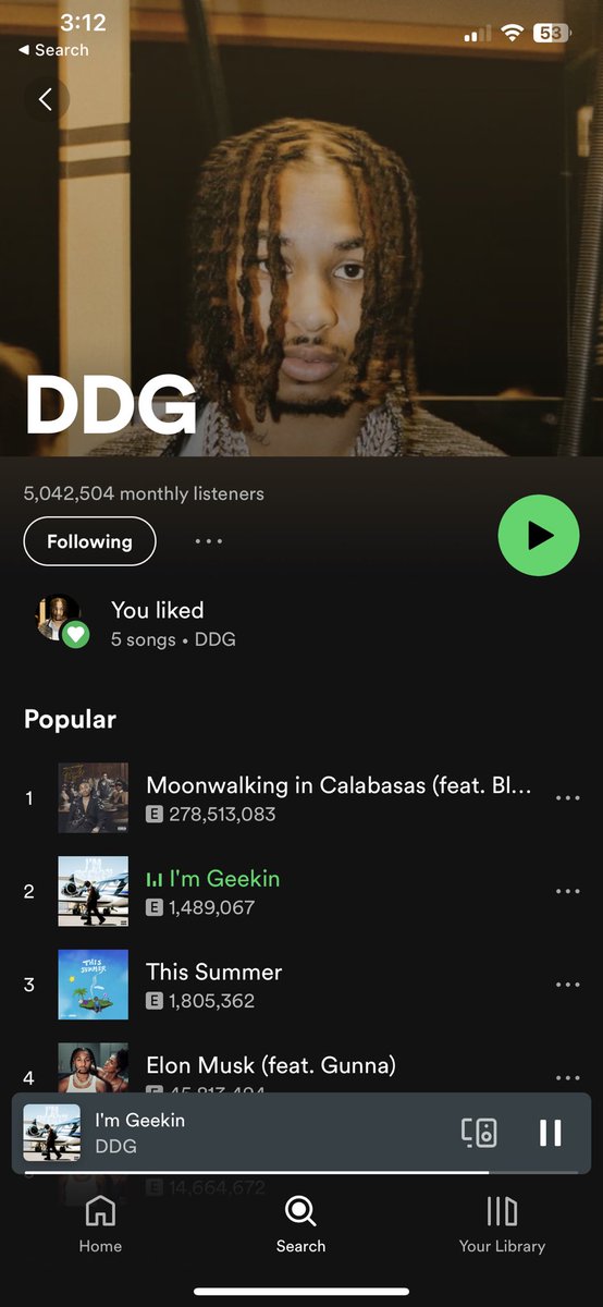 WBMel3's tweet photo. Ddg reaches 5 million monthly listeners on Spotify 📈🔥🔥🌪🌪 https://t.co/DEeOgLgouy