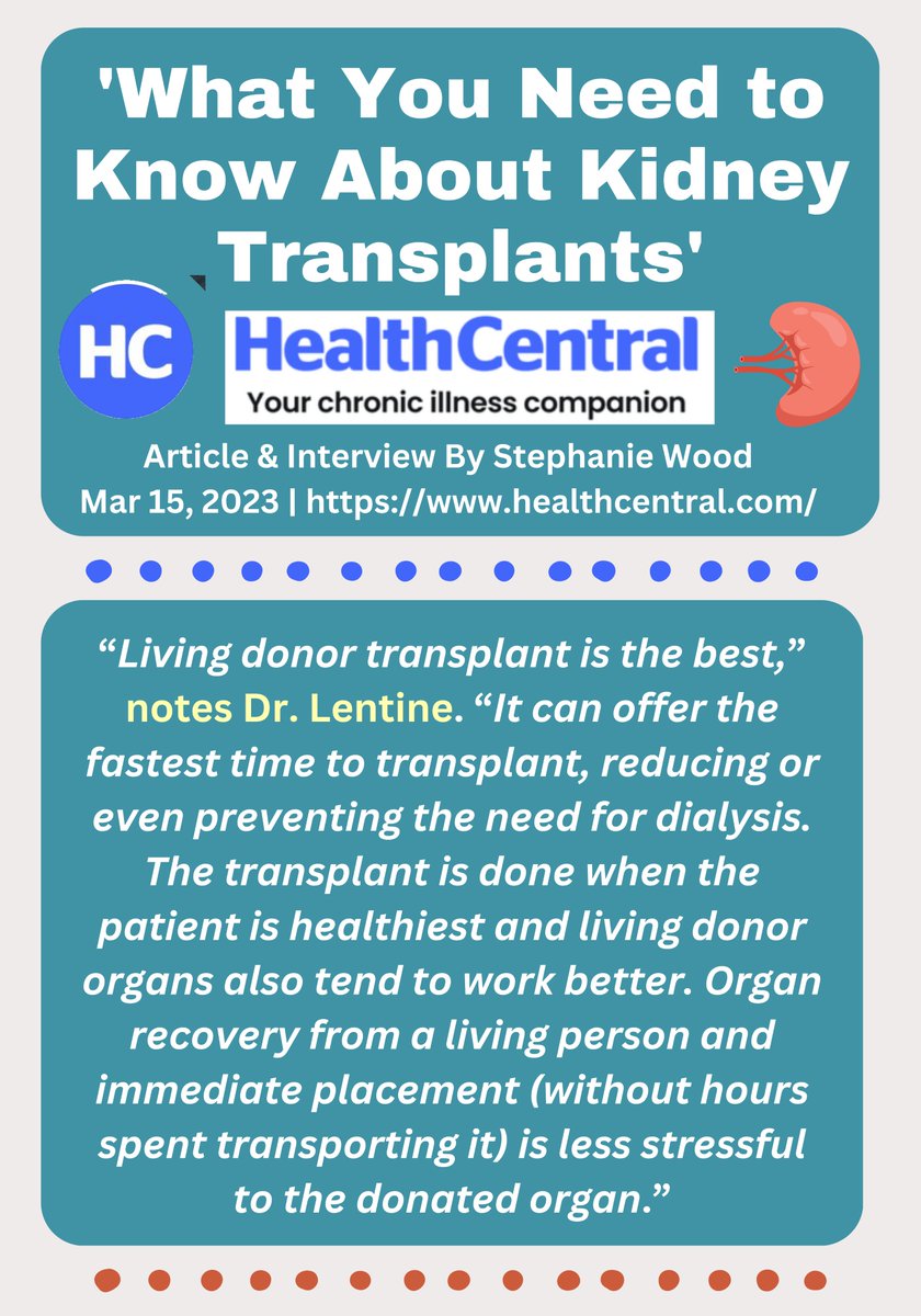 Honored to talk🎤 with @healthcentral about #KidneyTransplantation‘What You Need to Know’👇🏾| #DonateLifeMonth | @nkf  | @SSMHealthSTL   | @SLUHospital 🏥