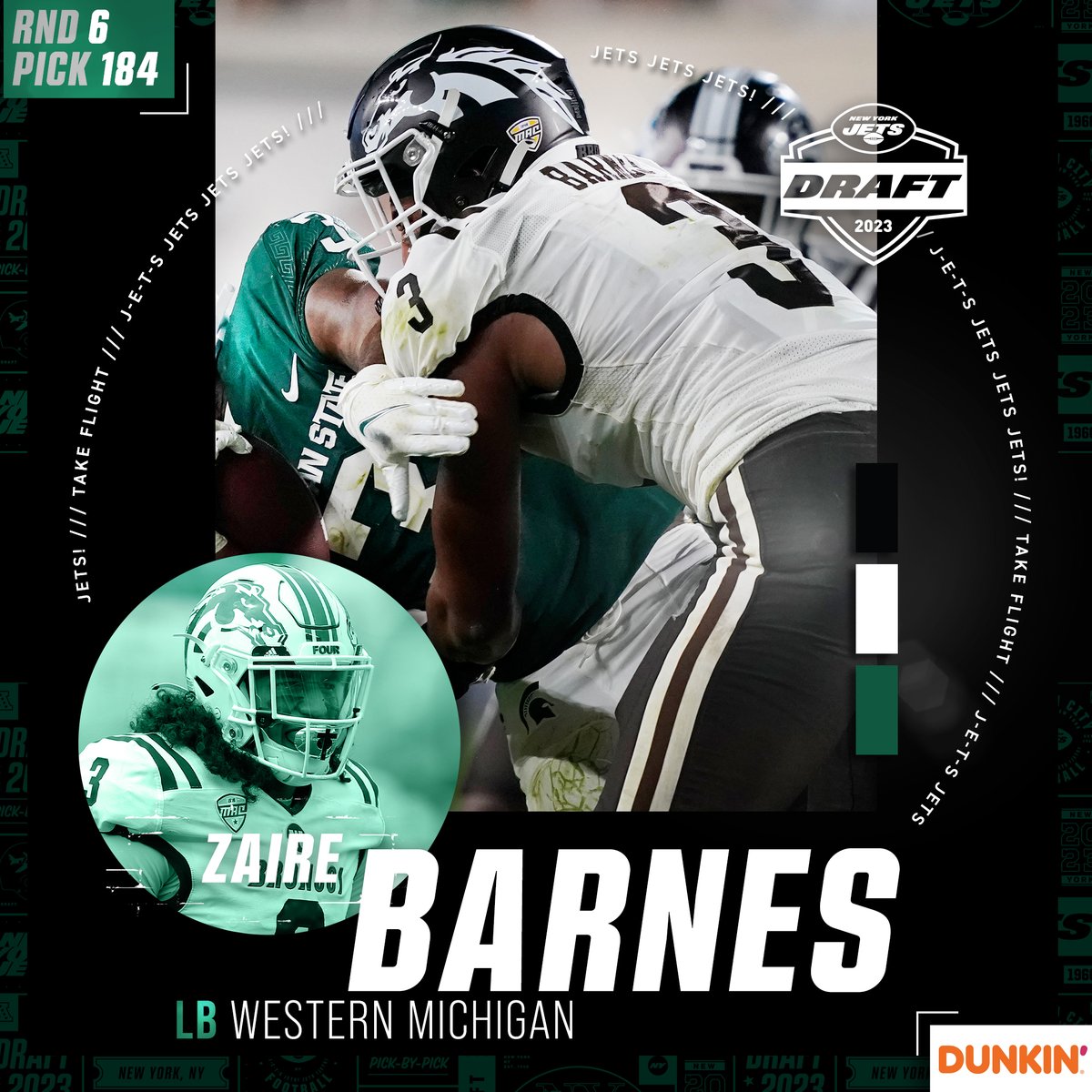 Big-time speed at LB! Welcome aboard, @zaire_barnes!! 📰 nyj.social/3HkSzPC
