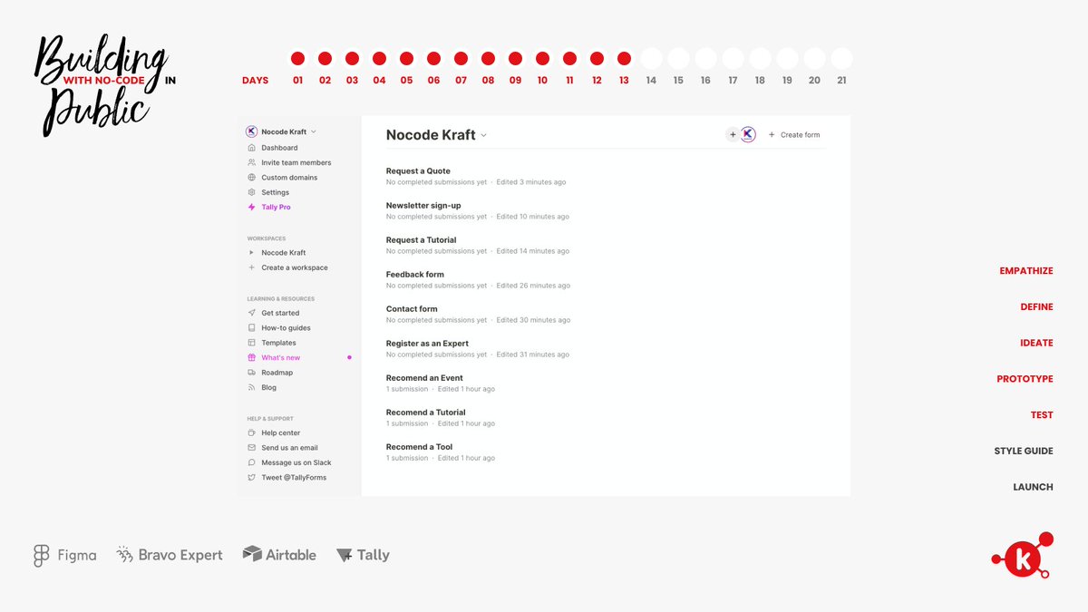 Day13: Create TallyForms, Integrate with Airtable