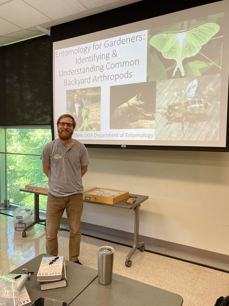 Allograpta5401's tweet photo. Had fun giving an Entomology for Gardner’s workshop at ⁦@BotGardenGA⁩! It was a lot of information about predators, parasites, herbivores, pollinators, and parasitoids packed into 4hrs! https://t.co/lNj6Iq9kir