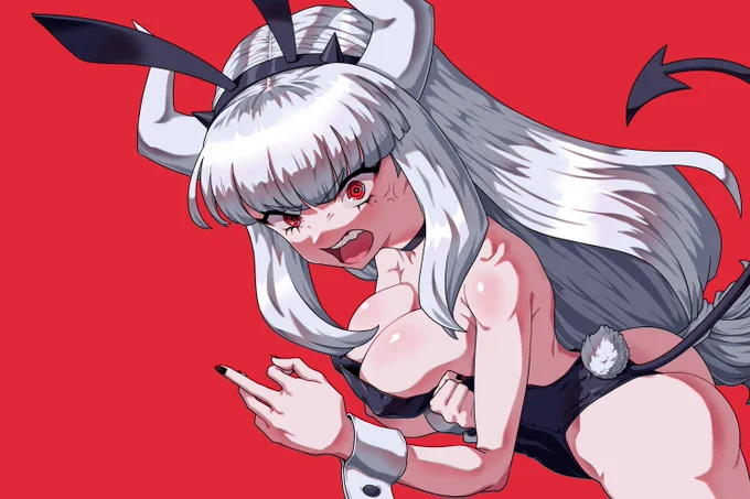 #Helltaker #Helltakerfanart   바니걸 루시퍼
