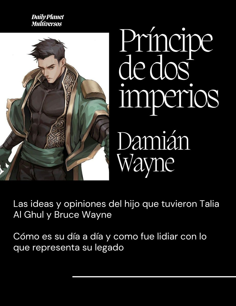DailyP_MultiV's tweet photo. Aquí están los titulares 

Las entrevistas a @DamianWayne_DLH https://t.co/hkmG0SwN91
