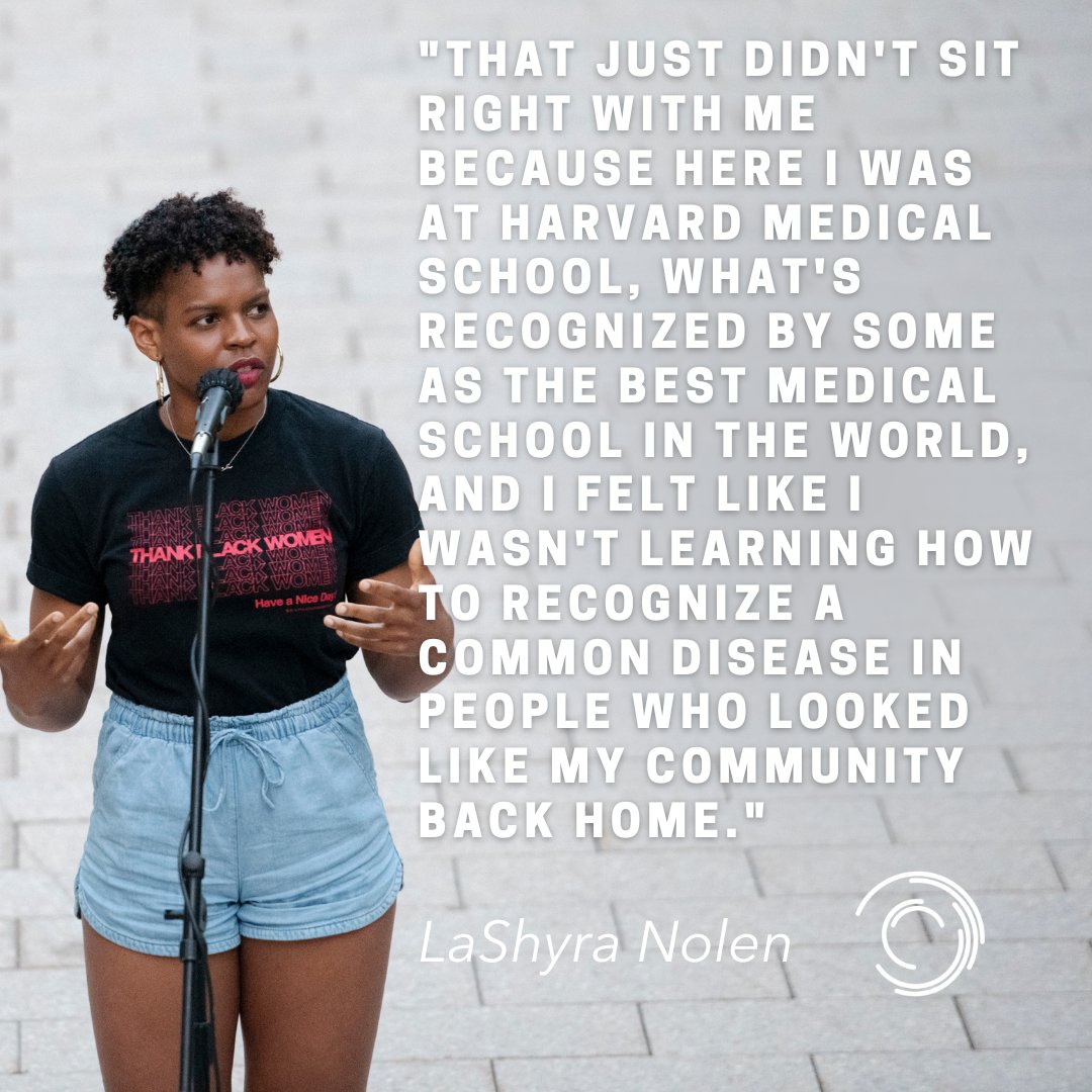 While learning about #Lymedisease in med school, <a href="/LashNolen/">LaShyra Nolen, MD, MPP</a> isn’t satisfied when the prof can’t tell her what the rash would look like on dark skin. Listen to Lash's tory on the podcast this week 👉 ow.ly/XBu150O1arJ
#lymediseaseawarness #BlackHealthMatters #BlackinHealth