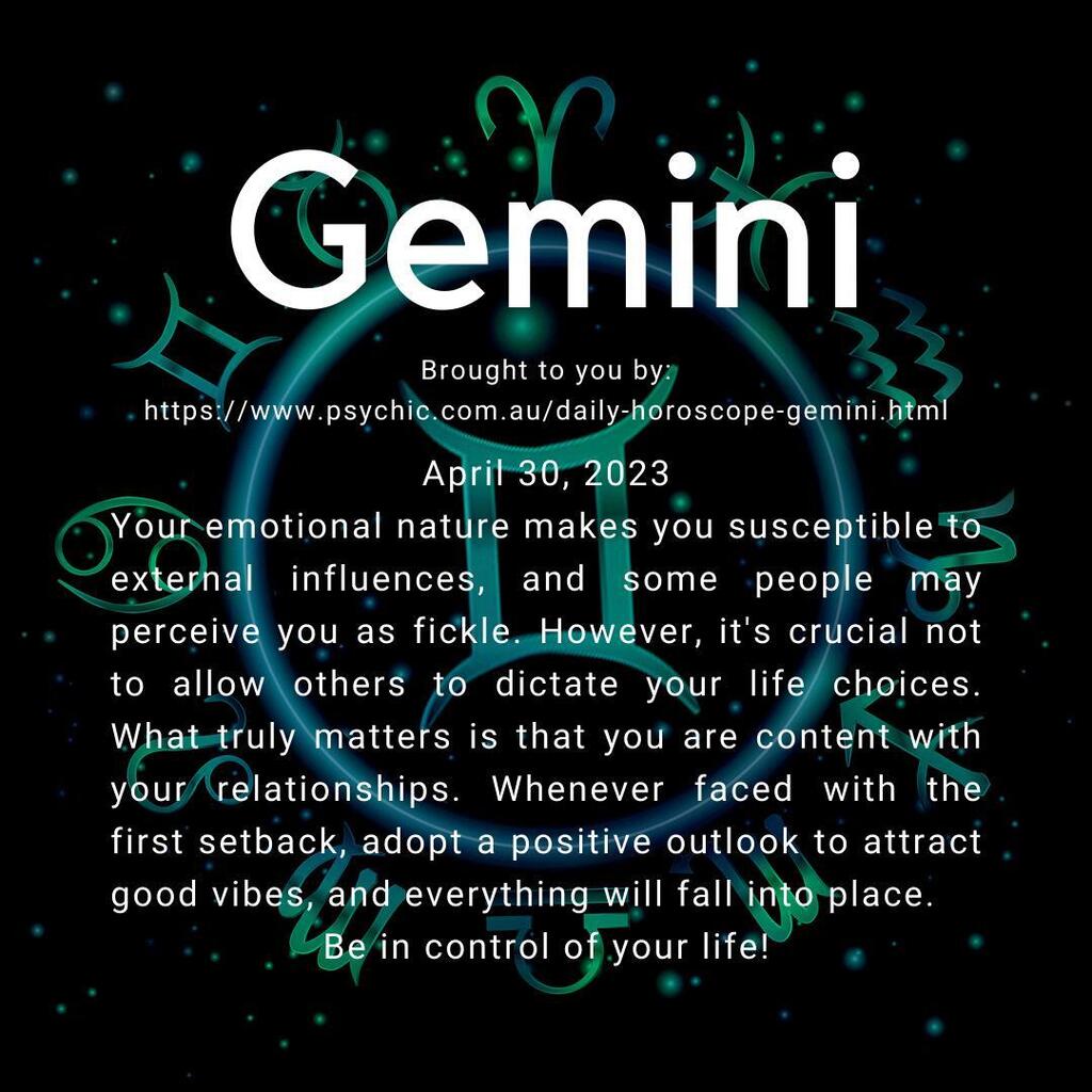 taurus2day's tweet photo. Full Gemini Horoscopes Link In Bio 
---
#horoscope #gemini #geminihoroscope #geminihoroscopes #astrology #aprilhoroscope #dailyhoroscope #psychic https://t.co/88VK1EPHQS https://t.co/3Cw4LI3Hs8