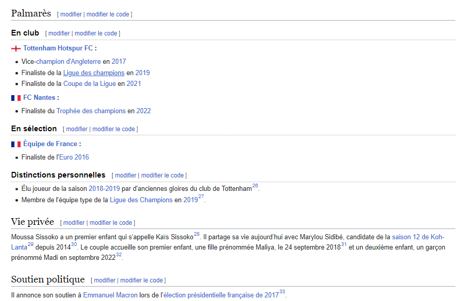 Il mérite de manger un bon score de tennis pour la dernière mention.