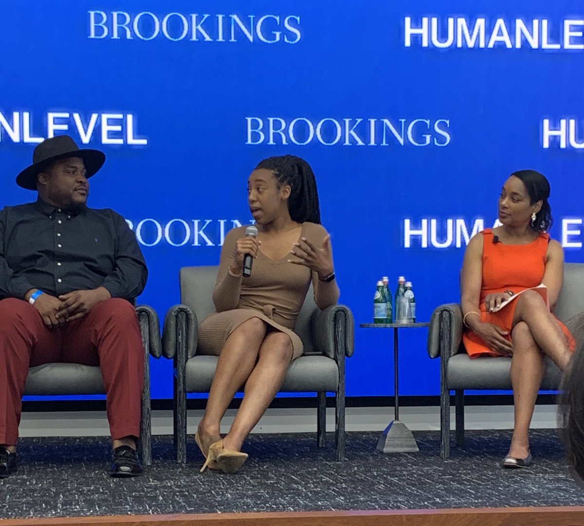 daria_guzzo's tweet photo. Impactful, star-studded event with Brookings this afternoon featuring @johnlegend and DMV EDI Alum and Founder of Parity, Bree Jones: Bending the Moral Arc Toward (Racial) Justice. https://t.co/5R3I8QKIMG