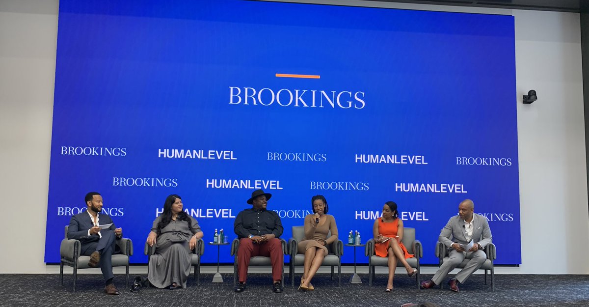 daria_guzzo's tweet photo. Impactful, star-studded event with Brookings this afternoon featuring @johnlegend and DMV EDI Alum and Founder of Parity, Bree Jones: Bending the Moral Arc Toward (Racial) Justice. https://t.co/5R3I8QKIMG