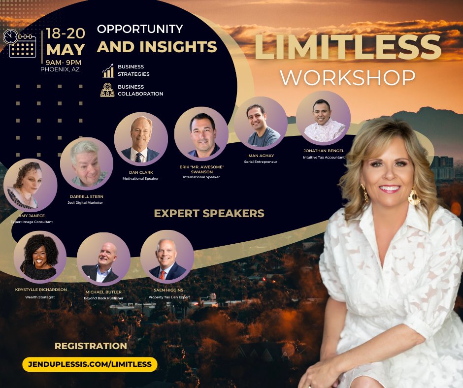 Are you a business owner who's struggling to find the time for growth and success? Join our 3-day Live In-Person Workshop and learn how to become more efficient with expert advice! #inpersonworkshop #az #EndlessOpportunities #AchieveSuccess