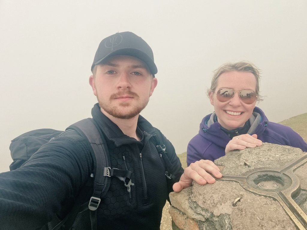 VickiA999's tweet photo. So we have 7 weeks until we take on the 3 peaks on behalf of @firefighters999 so today we did Helvellyn as practice....it was HARD!!!!! I only made it with the encouragement from @TomWB03 and my lil dudes ❤️ #3peakstraining #helvellyn https://t.co/QGP1Y9k5Up