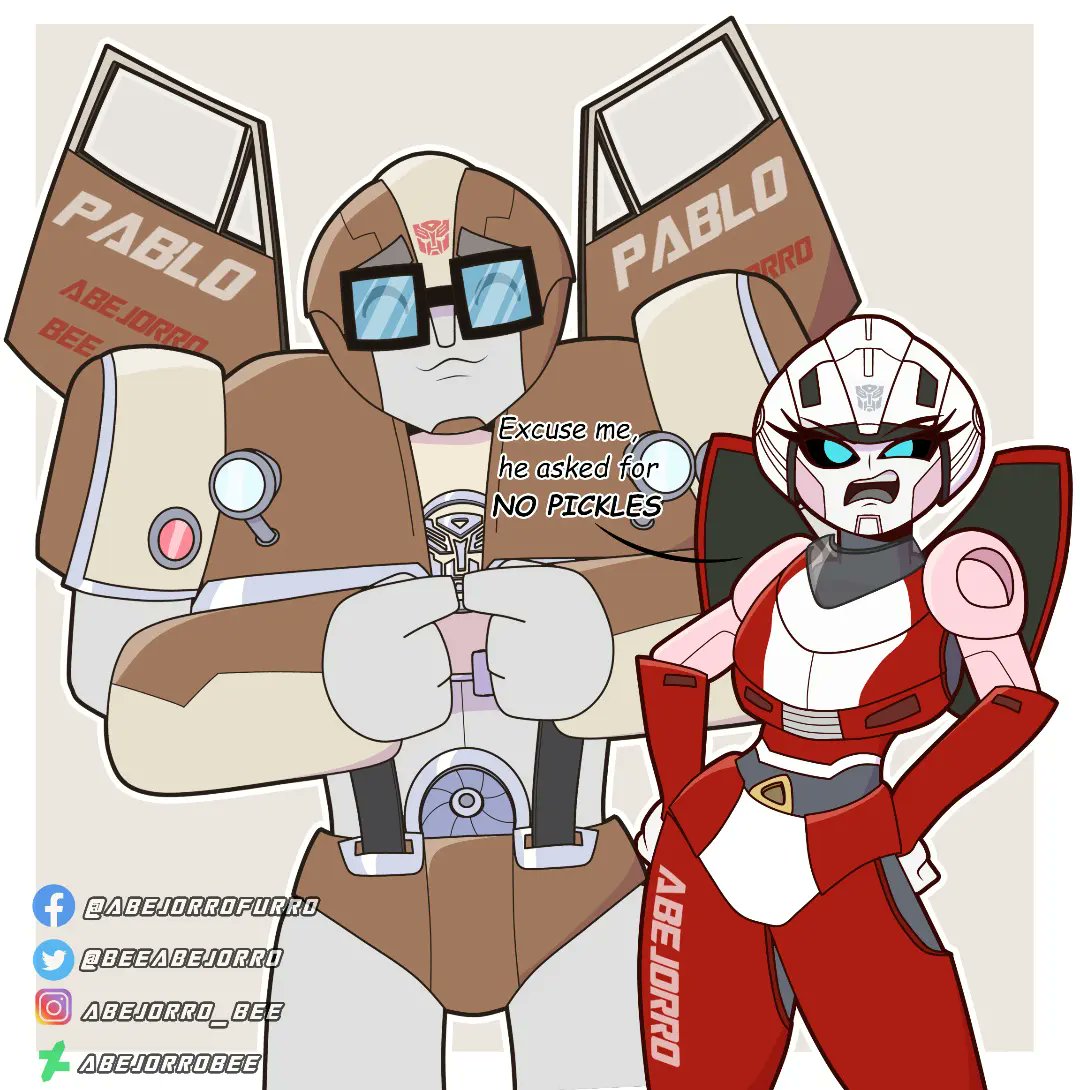 Dibujo en referencia a la relación que tienen (o tuvieron) Arcee y Wheeljack para @transformers: Rise of The Beasts.

Espero le guste 👉👈

#Transformers #riseofthebeasts #Meme #Draw #Arcee #Wheeljack #Autobot #Robot #Robots #transformersmovie #transformersmemes