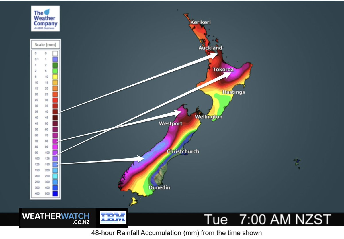 WeatherWatch.co.nz on Twitter "☔️A lot of the rain this week is